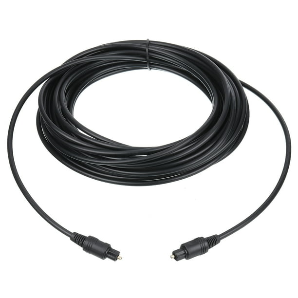 Cable de audio de fibra óptica Uxcell, cable óptico digital de 23.6FT, enlace óptico TOS, recto de plástico para TV DVD, negro
