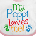 thumbnail image 4 of Inktastic My Poppi Loves Me Boys or Girls Baby Bib, 4 of 4
