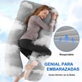 thumbnail image 2 of Almohada Embarazo - Almohada para Embarazada Cómodos y Transpirables Almohada de Embarazo con Relleno de Algodón Almohada Corporal para Embarazadas Regalo para Maternidad Mujeres Embarazadas, 2 of 7