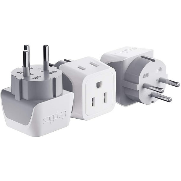 Israel, Palestine Travel Adapter Plug by with Dual Usa Input Type H