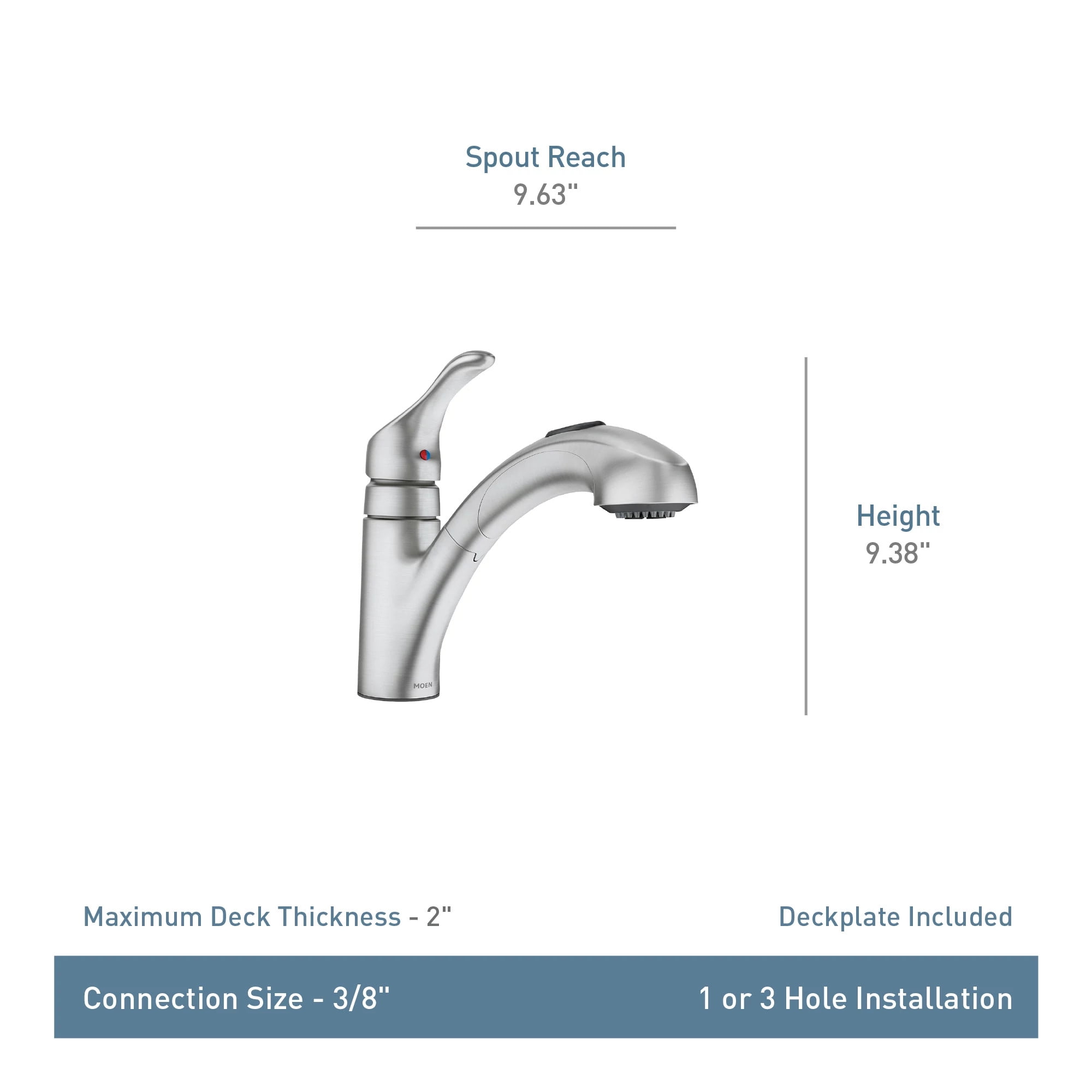 MOEN RENZA KITCHEN PULLOUT SPOT RESIST STAINLESS
