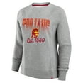 thumbnail image 2 of Women's Fanatics Heather Gray USC Trojans Training Camp Hit Hard Fleece Pullover Sweatshirt, 2 of 3