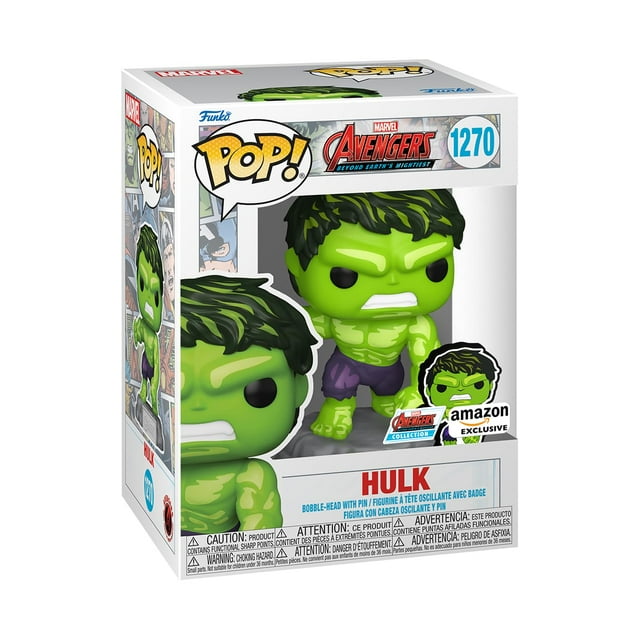 Funko Pop Hulk Avengers Los héroes más poderosos de la Tierra con broche Funko