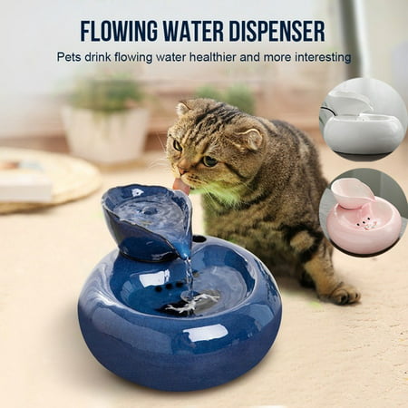 Ceramic Pet Drinking Fountain, Ultra Quiet, Water Fountains for Cats and Dogs, Circulating Pet Water Dispenser, Color (Best Pet Fountain For Cats)