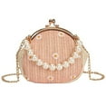 thumbnail image 1 of Shoulder Purse Mini Floral Fake Pearl Top Handle Purse Coin Bag Crossbody Bag, 1 of 10
