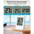 thumbnail image 2 of Termómetro digital inalámbrico flotante mejorado para piscinas, de fácil lectura, con monitor de temperatura exterior/interior., 2 of 5