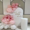 thumbnail image 4 of Isn't She Onederful First Birthday Party Theme Backdrop & Sign - Balloon Arch Decal, Newborn Girl, 4 of 7