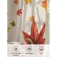 thumbnail image 5 of Sheer Curtains 63 inches Long 2 Panels Set Thanksgiving Fall Sunflower Pumpkin Maple Leaf Mushroom Tiers Sheers Rod Pocket Small Window Short Curtains for Kitchen Cafe, Each 52" W x 63" L, 5 of 7