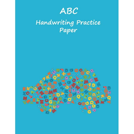 ABC Handwriting Practice Paper: 8.5x11 inches Best Choice ABC Kids, Boys Car Blue Notebook with Dotted Lined Sheets for K-3 Students, 90