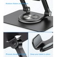 thumbnail image 5 of Tablet Stand for Desk, KEXIN Aluminum Adjustable Universal Tablet Holder - Compatible with iPad, 360°Swivel Base, Black, 5 of 7