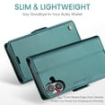 thumbnail image 2 of Case for iPhone 16 Plus Wallet Case, Retro PU Leather Flip Case with Magnetic Closure, [RFID Blocking] Card Holder and Kickstand for Men Women, TPU Shockproof Full Protective Case, Green, 2 of 11
