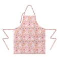 thumbnail image 2 of Easter and Easter Eggs Light Pink Pattern Apron with Pockets, Cotton Linen Waterproof Adjustable Apron for Women, Kitchen Cooking Gardening BBQ Salon Apron, 33x27 Inch, 2 of 6