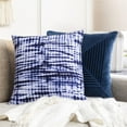 thumbnail image 4 of Azora AZO-005 18"H x 18"W Square Pillow Cover in Dark Blue/White, 4 of 4