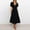 Black, variant on Lilgiuy Oversized Dress for Women Solid Short Sleeve Loose Ruffles Lacing Dress