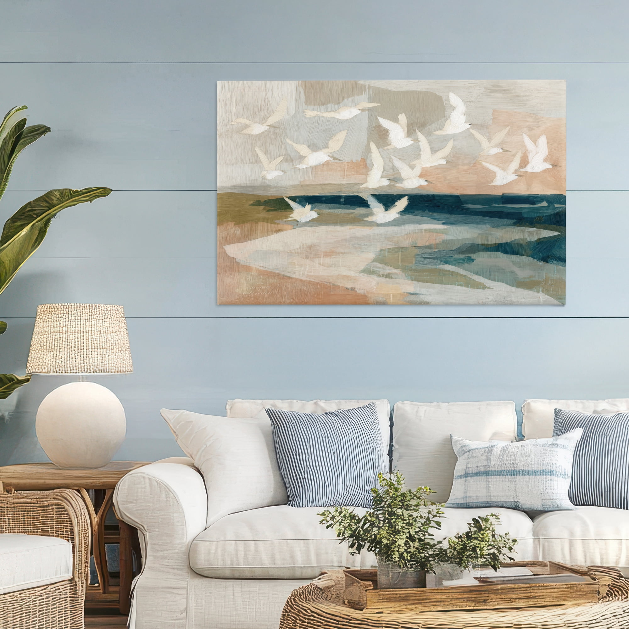 Stupell Industries Birds in Flight Over Water Canvas Wall Art, design by Chromatic Storm Studio