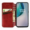 thumbnail image 5 of Case for OnePlus Nord N10 Flip Cover Wallet Flip Cover Magnetic Protective - Red, 5 of 5