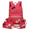 thumbnail image 4 of Children Kids 3 Pieces Dots Lightweight Nylon Backpack Schoolbag Set(Red), 4 of 5