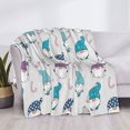 thumbnail image 3 of Fotbe cute winter Gnome Manta de Franela con Estampado, Manta Ultrasuave para Cama, Sofá, Auto, Hipoalergénica y Antibolitas-80"x60", 3 of 6