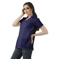 thumbnail image 3 of Moomaya Chemise Tunique Style Enveloppant pour Femmes en Coton Décontracté Col Classique Boutonné, 3 of 6