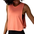 thumbnail image 3 of Gym Tops for Women Workout Sleeveless Cropped Tank Tops Scoop Neck Basic Undershirt Sleeveless Shirts Oversized Racerback Breathable Tee (Orange,S), 3 of 6