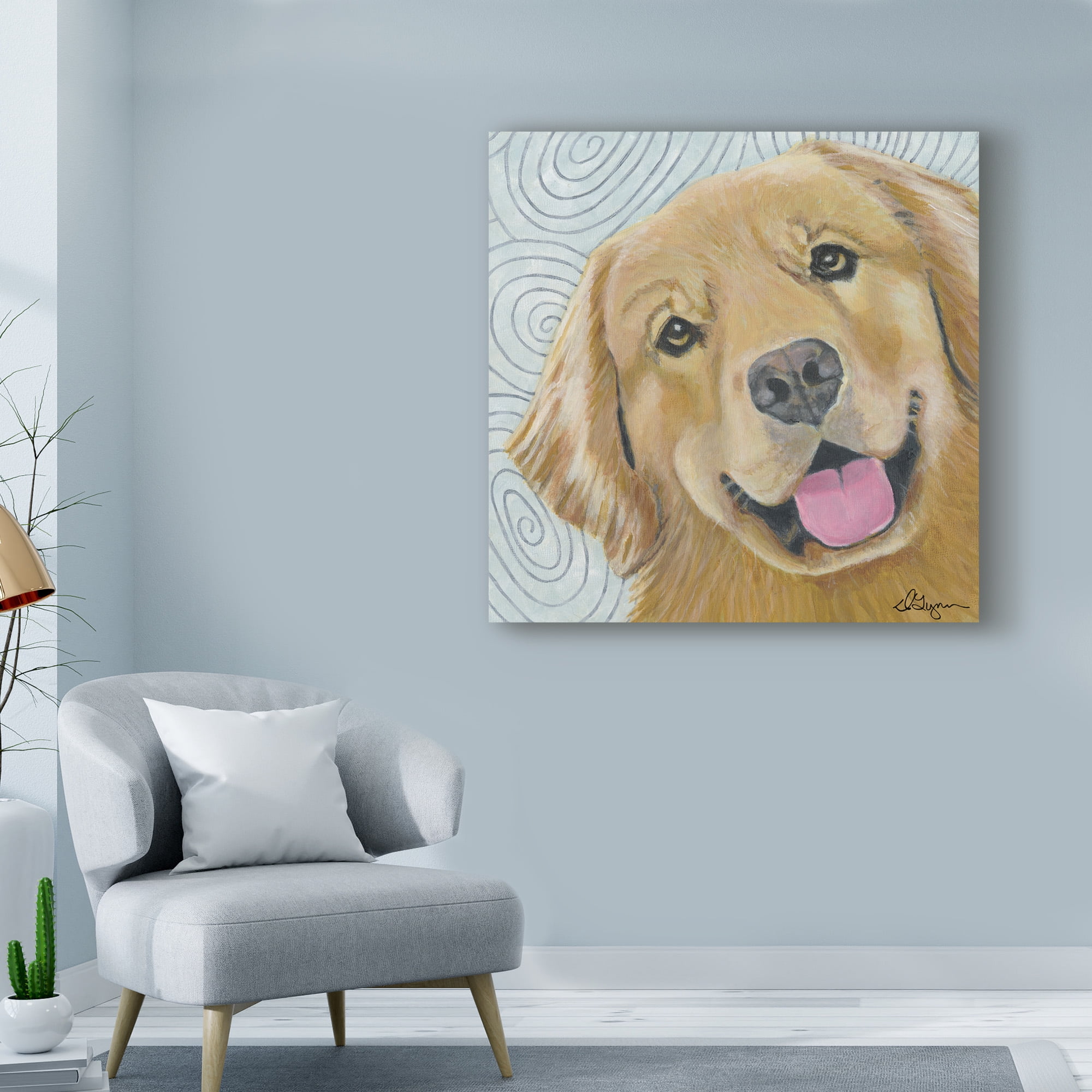 Trademark Fine Art 'Dlynns Dogs Cosmo' Canvas Art by Dlynn Roll