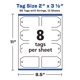Avery Printable Blank Gift Tags with Sure Feed, 2" x 3.5", White, 96 ...