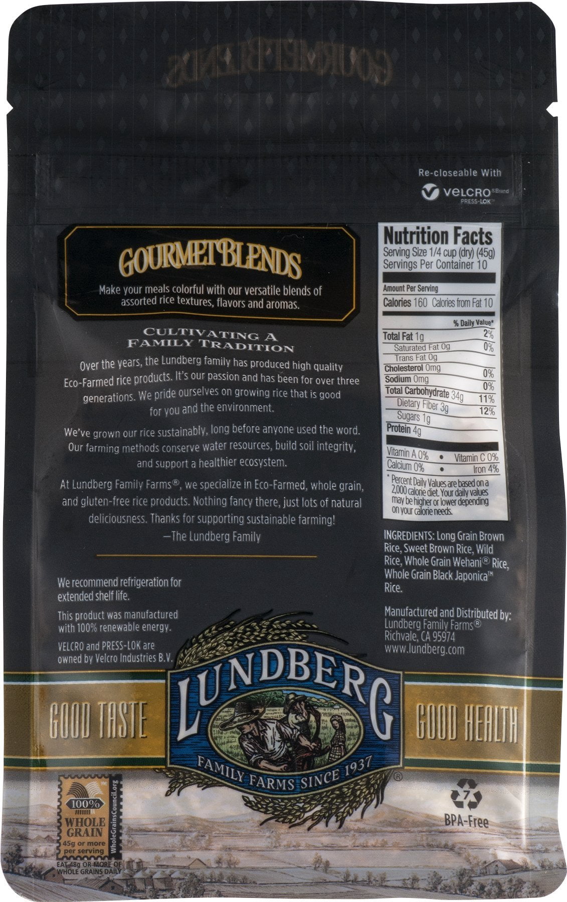 (Pack of 6) Lundberg Farms Wild Rice Blend, 16 oz