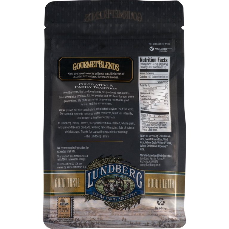 Lundberg Rice Brown Wild Blend Gluten Free 16 Oz (Pack Of 6-619843