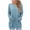 Light Blue, variant on ManxiVoo Women's Lightweight Sweater Long Sleeve Crewneck Pullover with Pocket in Ribbed Knit Design L Size Beige