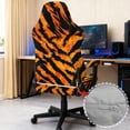 thumbnail image 6 of Whosucclay Tiger Skin Print Gaming Chair Cover, Stretchable Elastic Computer Desk Chair Cover with Armrest Covers, 4Pcs Soft Non Fading Office Chairs Covers Slipcovers, 6 of 8