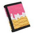 thumbnail image 2 of FUIALDOLG Ice Cream Waffle Theme Portable Children's Wallet, Polyester Trifold Card Wallet Protective Kids Trifold Wallet for Sports Outdoor, 2 of 7