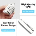 thumbnail image 5 of Key Fob Cover Compatible with Honda Accord Civic Pilot CR-V Passport Insight EX Odyssey 2015-2021 Keychain Case Holder Protector,White, 5 of 6