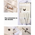 thumbnail image 2 of HUGFEGWE Hanging Jewelry Organizer Bag (40-Pockets) & 20 Magic Tape Hook Storage Bag Closet Storage for Portable Travel, Rings, Earrings, Necklaces, Clear PVC Plastic Windows, Roll-Up AZ824-11643, 2 of 7