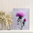 thumbnail image 2 of Purple Thistle Flower Botanical Wall Art Canvas Print, Living Room Bedroom Office Home Decor, 2 of 8