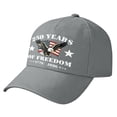 thumbnail image 4 of UngA 250 Year American Anniversary Hat Distressed Casual Denim Hat Adjustable 1776-2026 Patriotic Baseball Cap for Men Women,One Size, 4 of 4