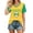 Fluorescence Yellow, variant on Women's 2026 Soccer USA V-Neck T-Shirt Short Sleeve Letter Print USA Football Fan Tops, Patriotic Red White Blue Star Pattern Jersey Style Casual Loose Fit Gift for Mom Wife Girlfriend (L)