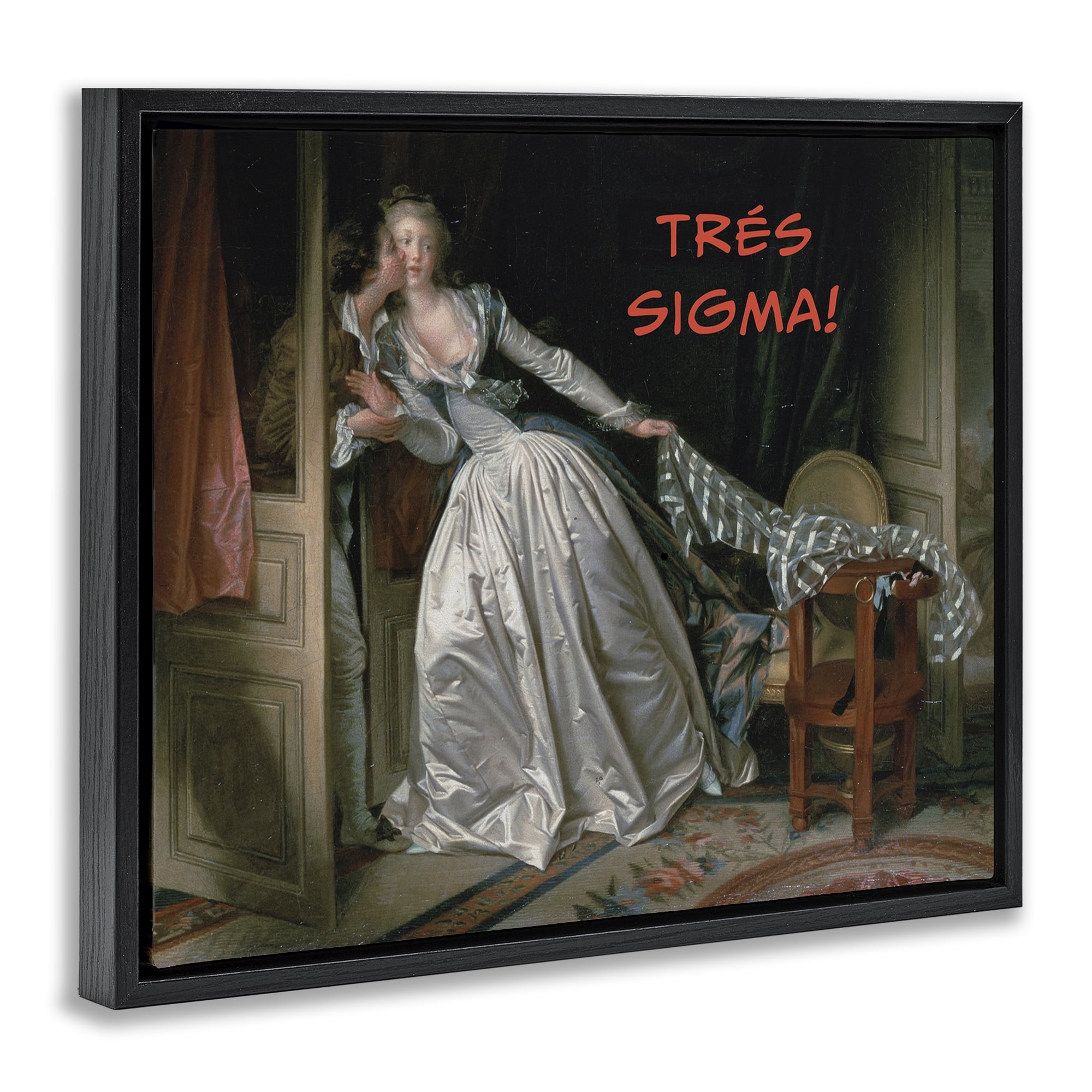 Stupell Industries Iconic Tres Sigma Black Framed Floater Canvas Wall Art, design by Grotto Studios