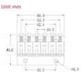 thumbnail image 2 of Hardtail Hard Tail Fixed Saddle Bridge for 6 String Electric Guitar Parts 65Mm, 2 of 6