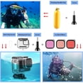 thumbnail image 3 of HONGDAK 63in1 Action Camera Accessories Kit for GoPro Hero 13/12/11/10/9 , Waterproof Housing+Silicone Case+ Adjustable Arm+Head Chest Wrist Strap+Bike Mount+Suction Cup+Floating Grip Bundle, 3 of 8