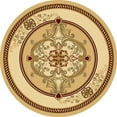 thumbnail image 3 of Glamour Thick Plush Oriental Area Rug Traditional Carpet Floral Medallion Design-206 (6'6"x9'2",Beige), 3 of 11