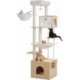 thumbnail image 1 of Cat Tree es Cat Tower with Dual Condos for Indoor Cats Plush Cat House with Padded Perch Scratching Ramp and Posts and Replaceable Balls, 1 of 7