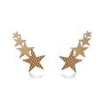 thumbnail image 3 of Aretes de oro 14k GIALLO Broquel GIALLO COLLECTION Rock Star de oro amarillo brillante con cortes diamantados, 3 of 5