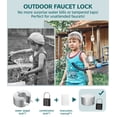 thumbnail image 6 of Outdoor Faucet Lock | Faucet Lock Outdoor with Security Combination Lock | Stainless Steel Water Spigot Lock | Prevent Water Bandit, Unauthorized Water Use, for 1-1/2 to 3 in Dia Valve Handles,Silver, 6 of 7
