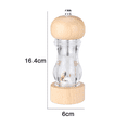 thumbnail image 2 of Acrylic Salt and Pepper Grinder , Manual Pepper Grinder- Wooden Shakers with Adjustable Ceramic Core, 2 of 5