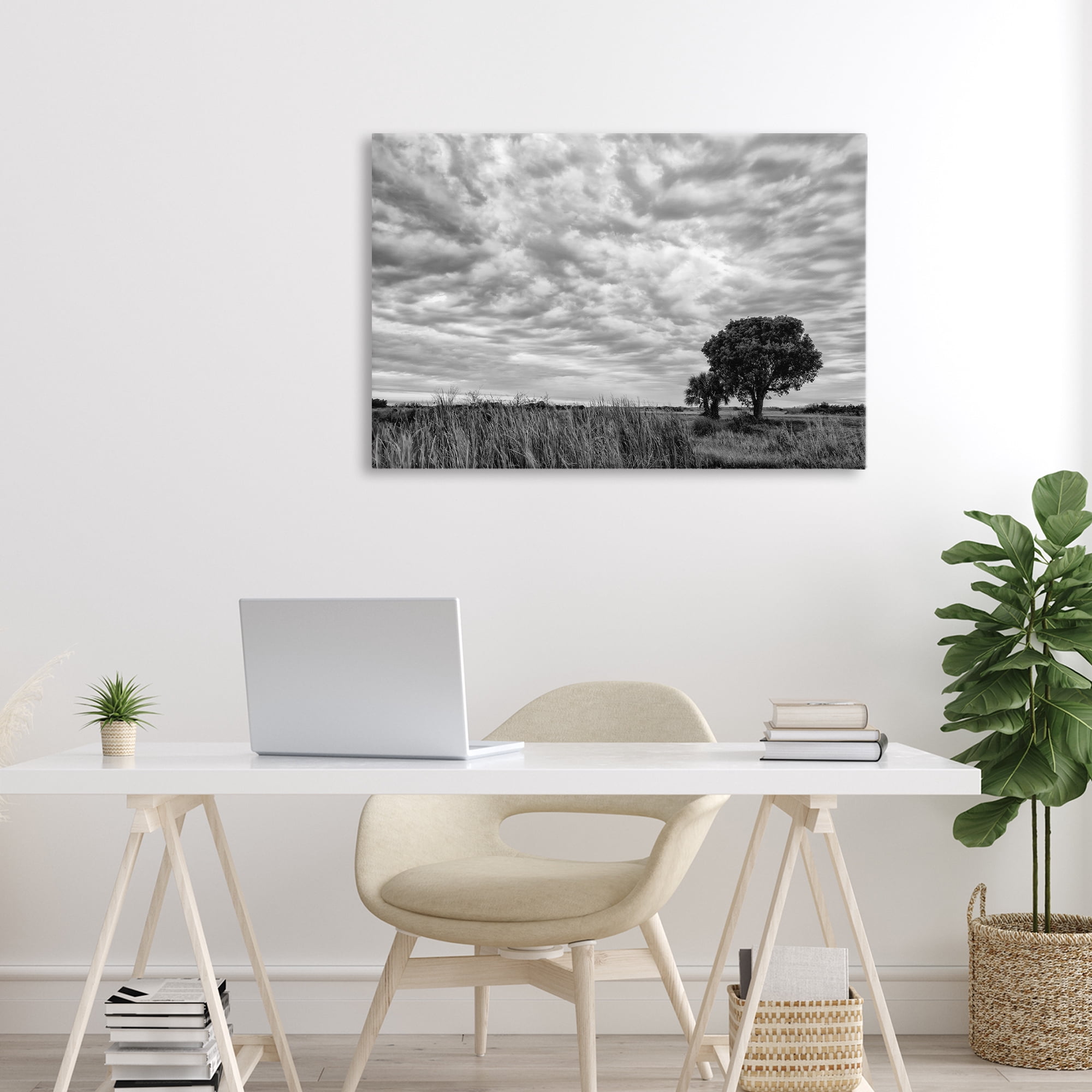 Stupell Industries Solitary Tree Beneath Clouds Canvas Wall Art, design by Jon Evan