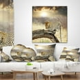 thumbnail image 4 of Designart Leopard Relaxing on Tree - African Throw Pillow - 12x20, 4 of 5