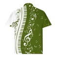 thumbnail image 5 of Camisas de Manga Larga para Hombres Impresos Girar Hacia Abajo Botones de Cuello Lateral Dividido, Casual Blusa de Manga Corta, 5 of 5