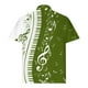 thumbnail image 5 of Camisas de Manga Larga para Hombres Impresos Girar Hacia Abajo Botones de Cuello Lateral Dividido, Casual Blusa de Manga Corta, 5 of 5