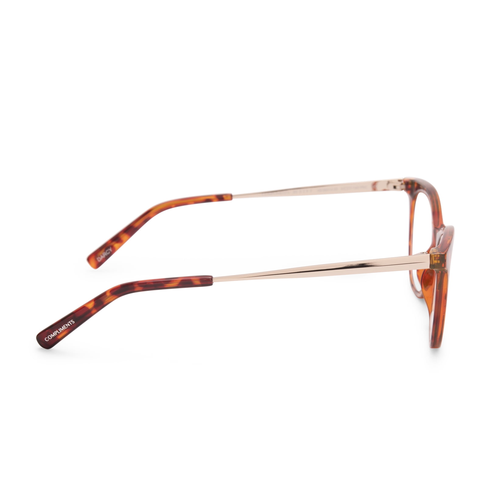 Compliments by DIFF Eyewear Darcy Blue Light Reading Glasses for Women Amber Tortoise +2.0