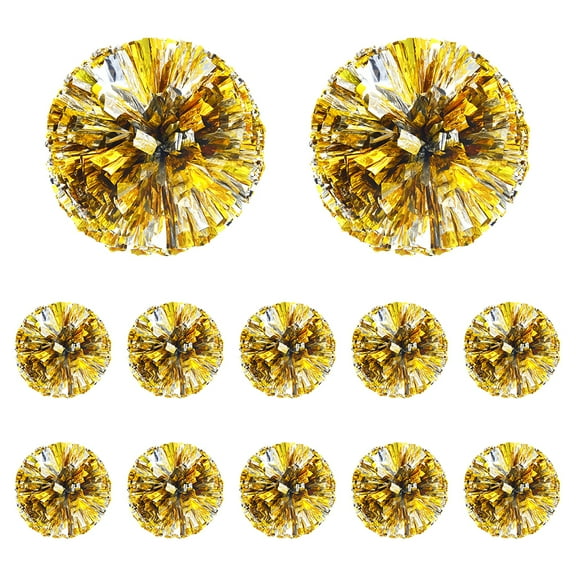 12Pcs Cheerleading Pom Poms PET Handmade Cheer Pompoms Cheering Team Dance Performances Sports Meeting Props 30CM Type 11
